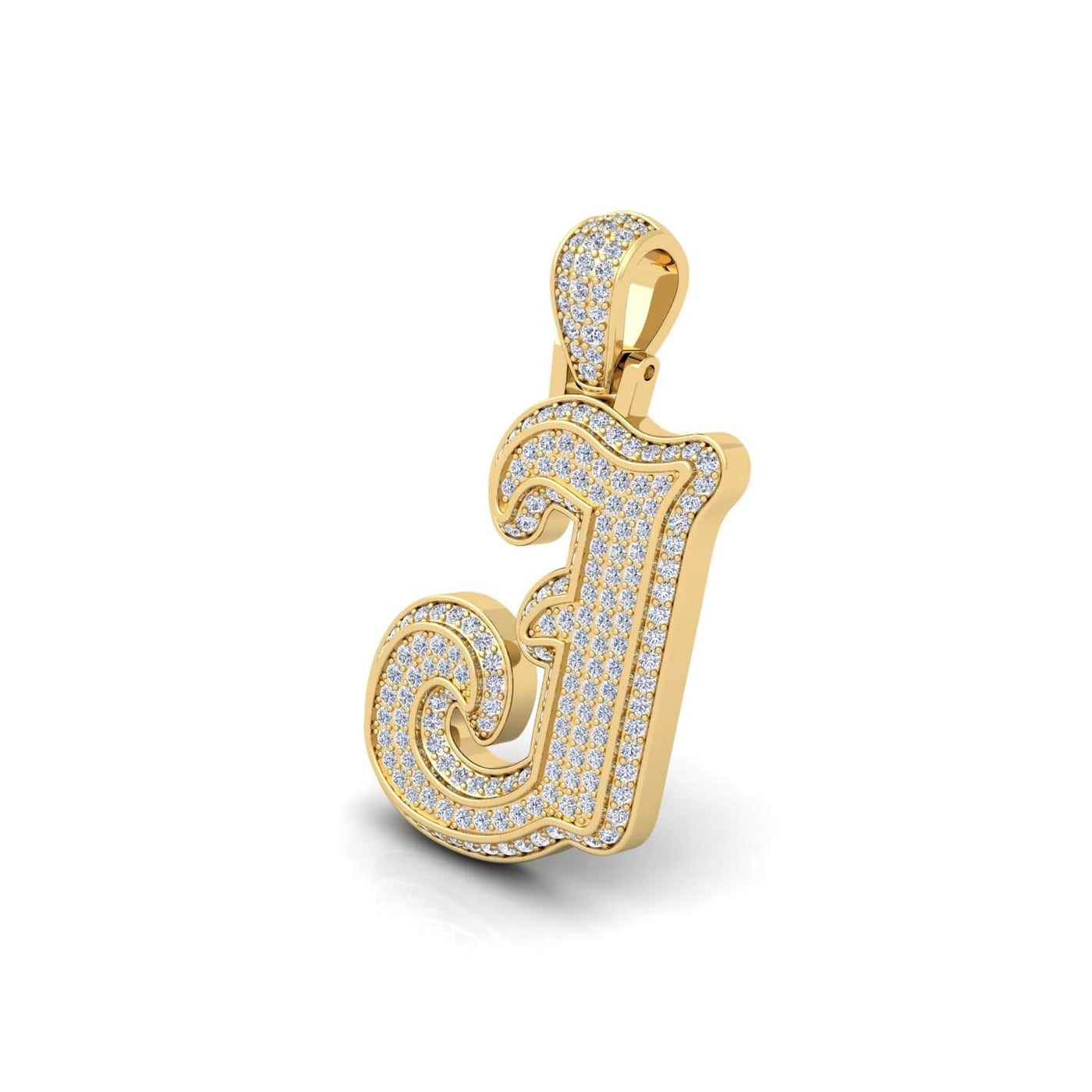 Gold Initial Pendant with Necklace