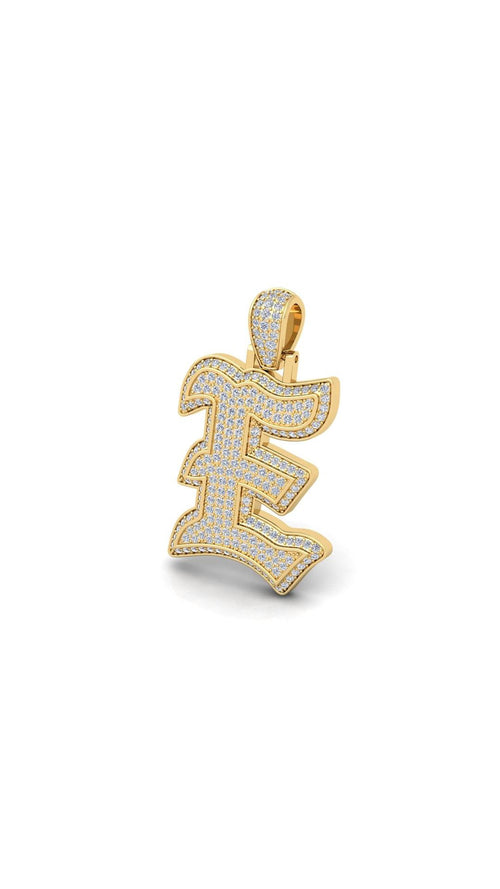 Gold Initial Pendant with Necklace