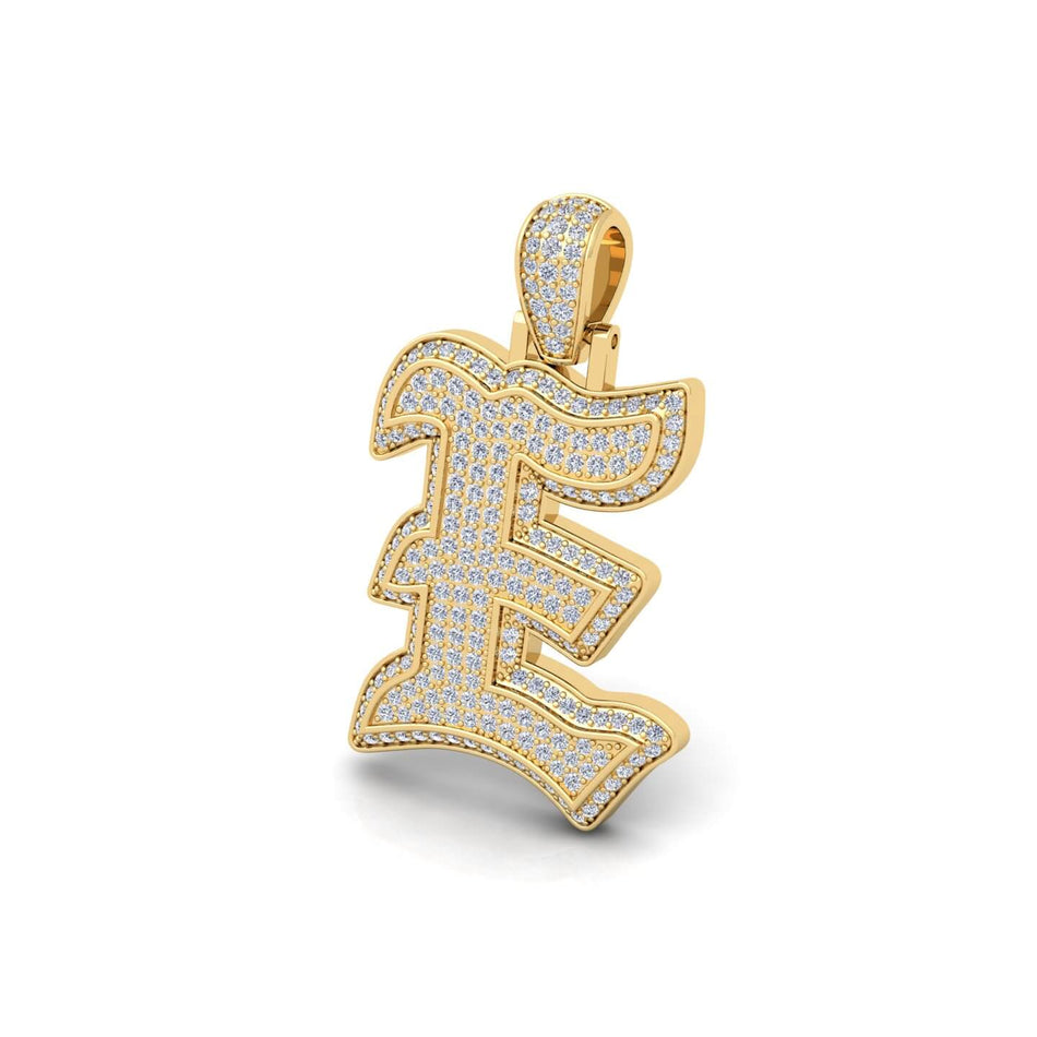 Gold Initial Pendant with Necklace