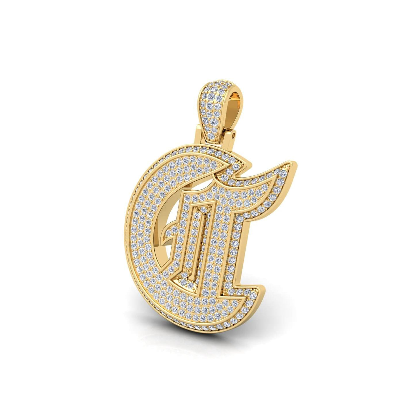 Pendant with top initials