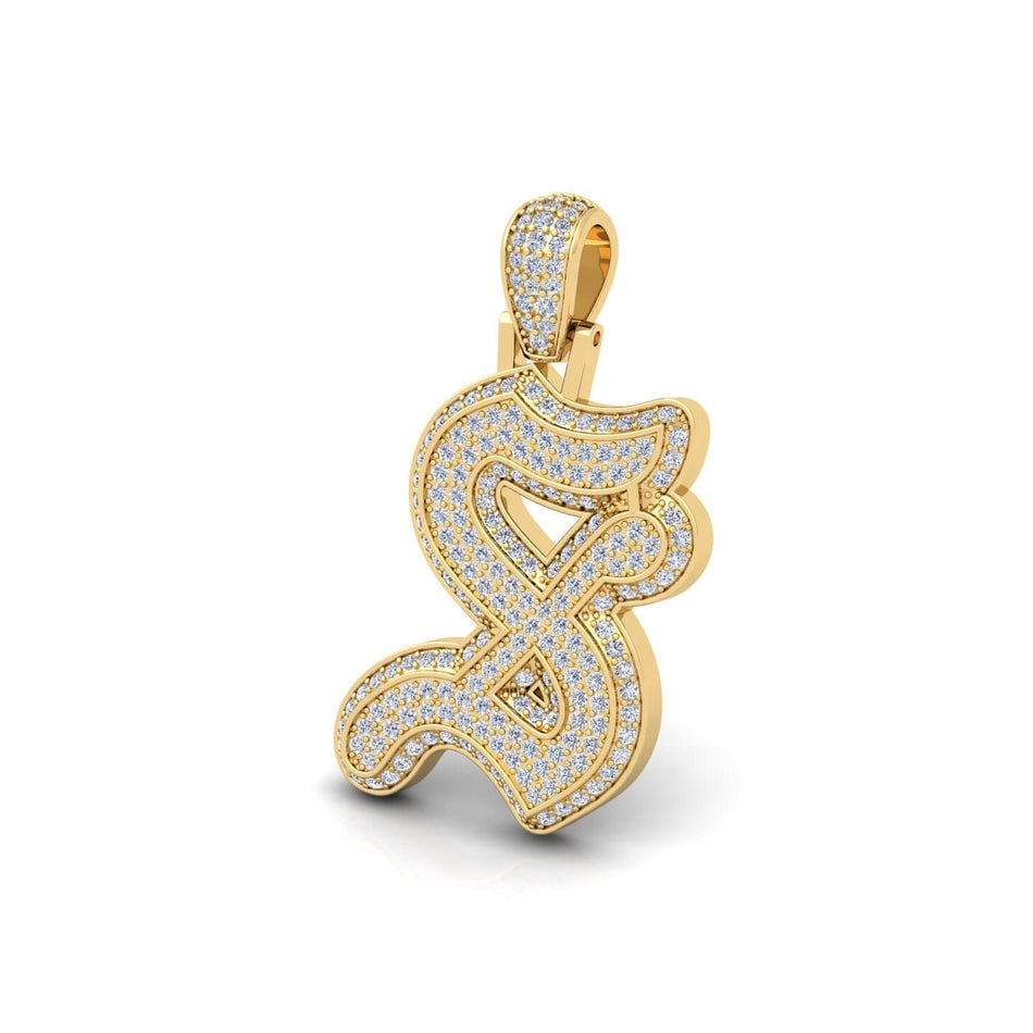 Gold Initial Pendant with Necklace