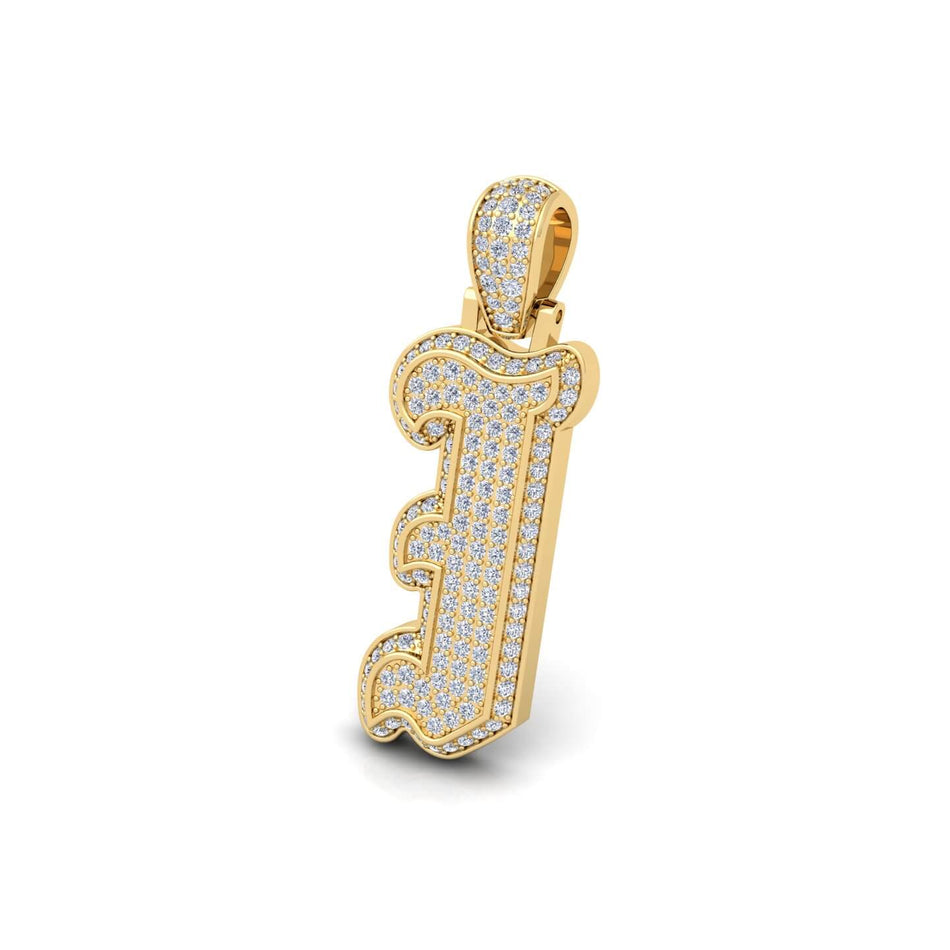 Gold Initial Pendant with Necklace