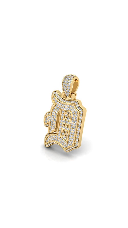 Gold Initial Pendant with Necklace