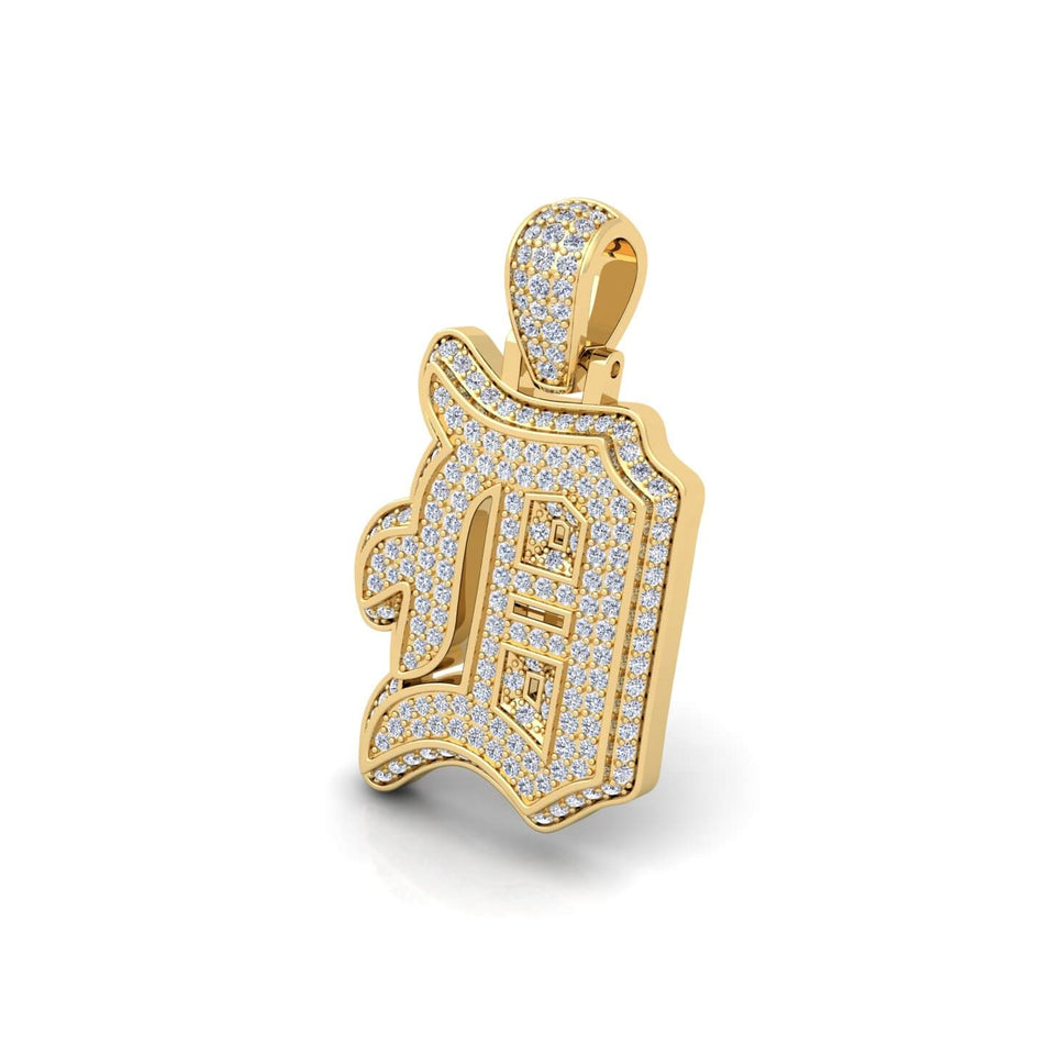 Gold Initial Pendant with Necklace