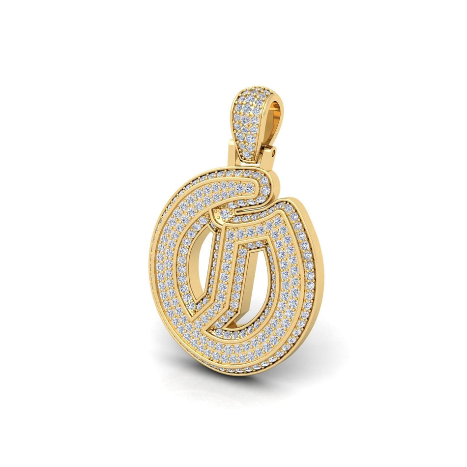 Gold Initial Pendant with Necklace