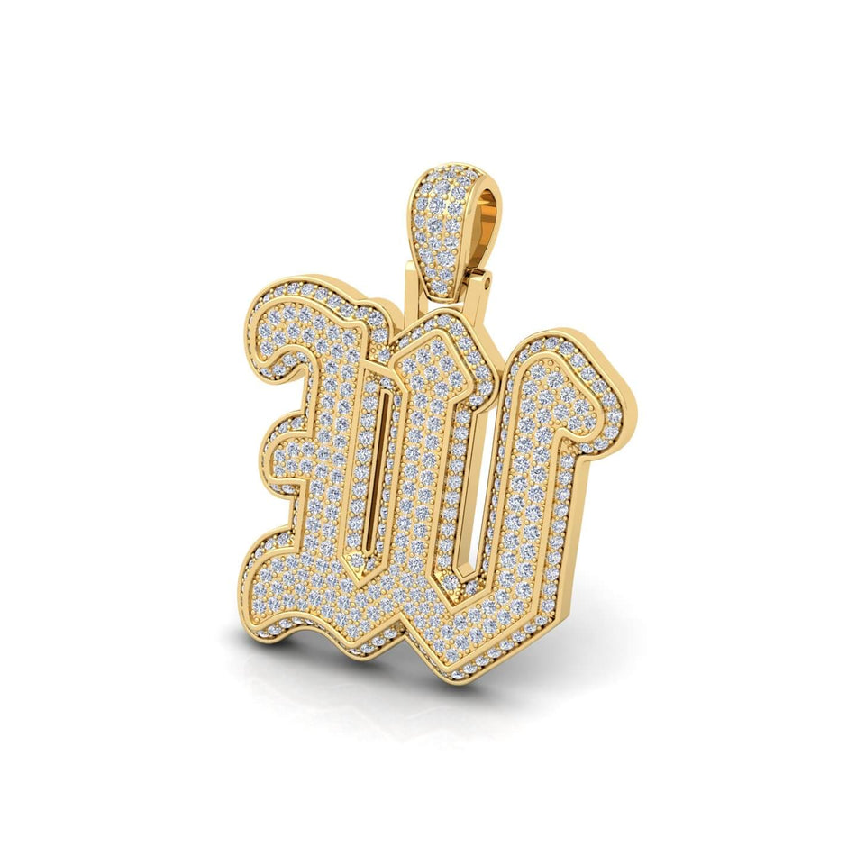 Gold Initial Pendant with Necklace