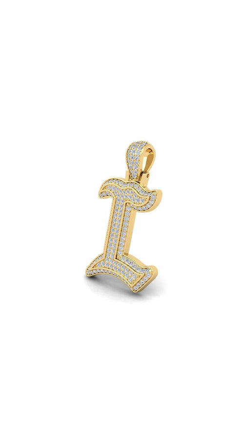 Gold Initial Pendant with Necklace