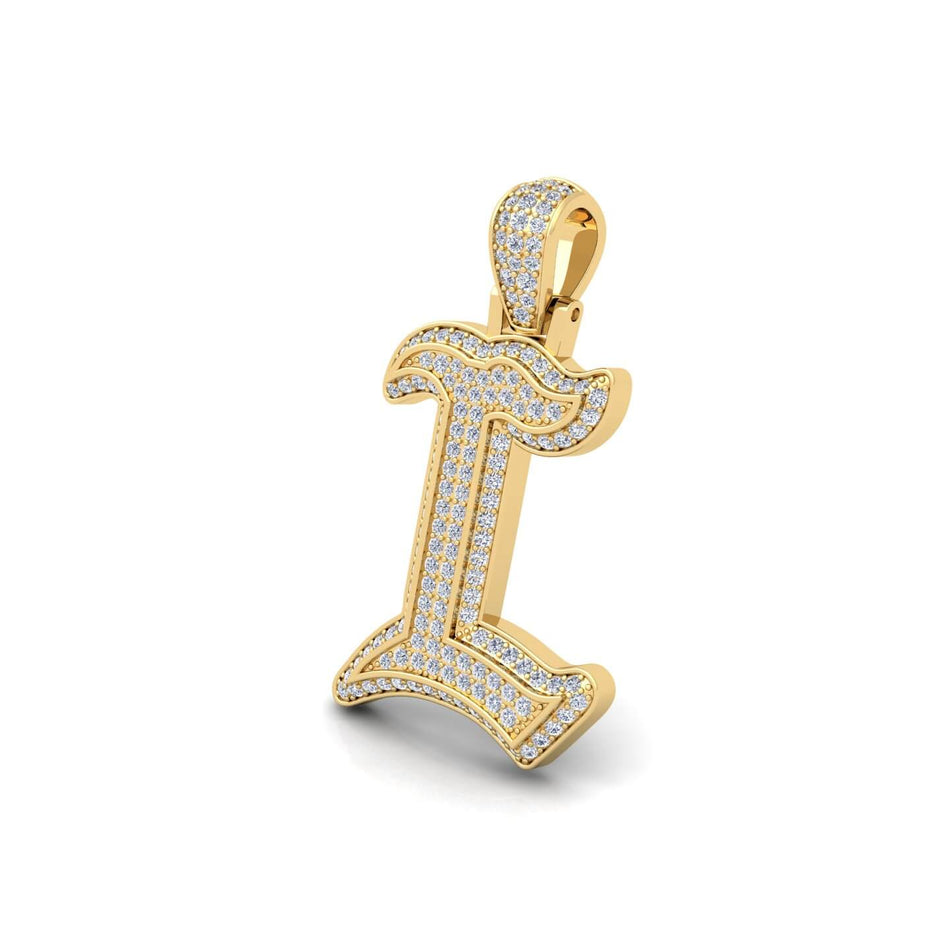 Gold Initial Pendant with Necklace