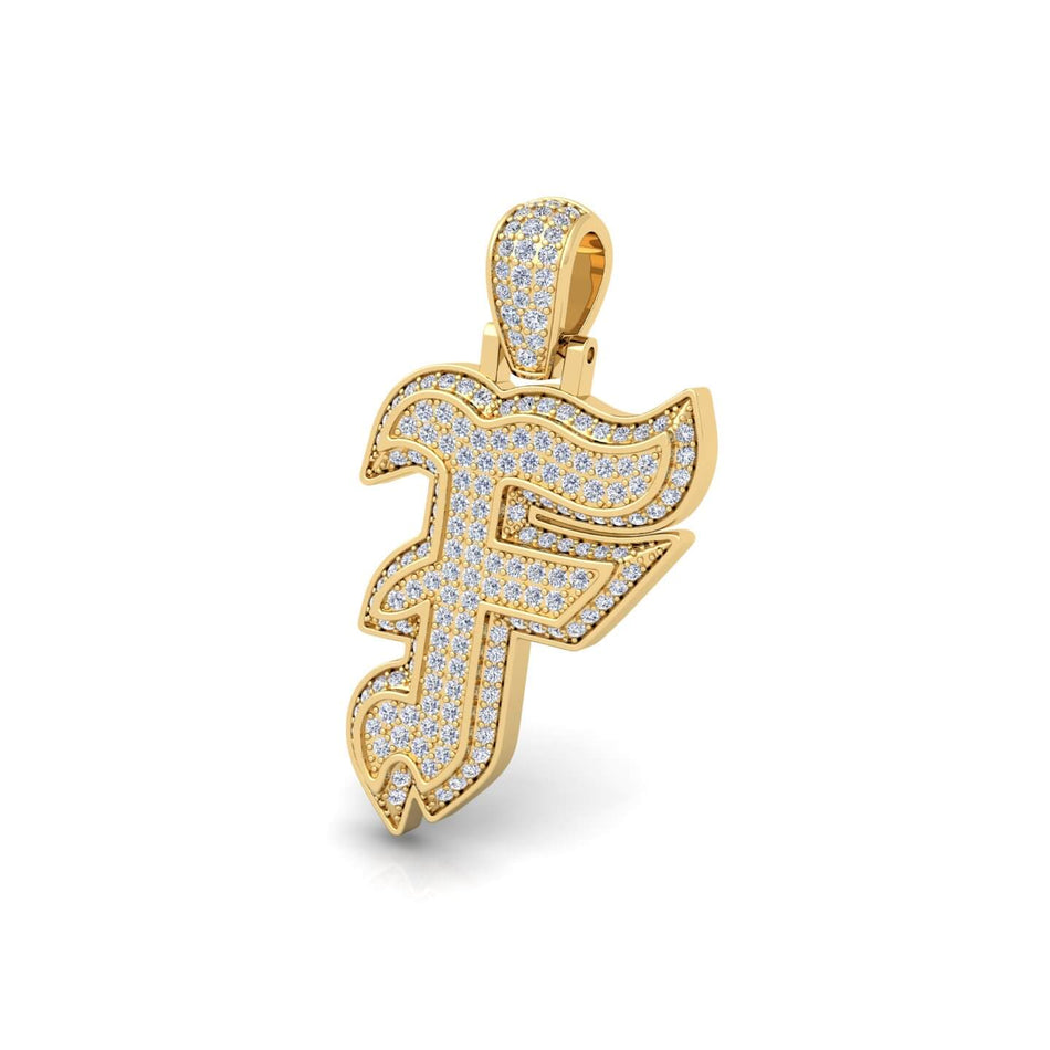Gold Initial Pendant with Necklace