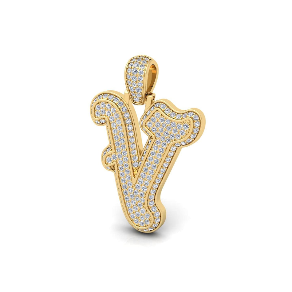 Gold Initial Pendant with Necklace