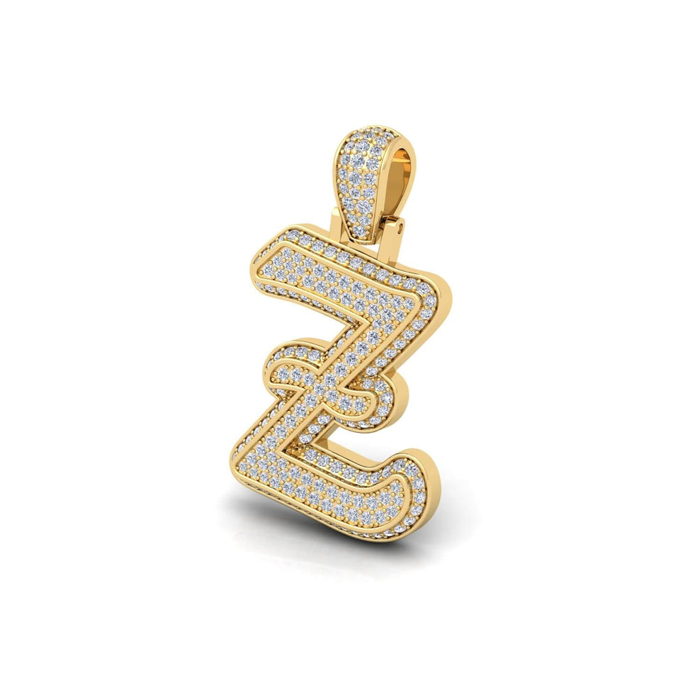 Gold Initial Pendant with Necklace