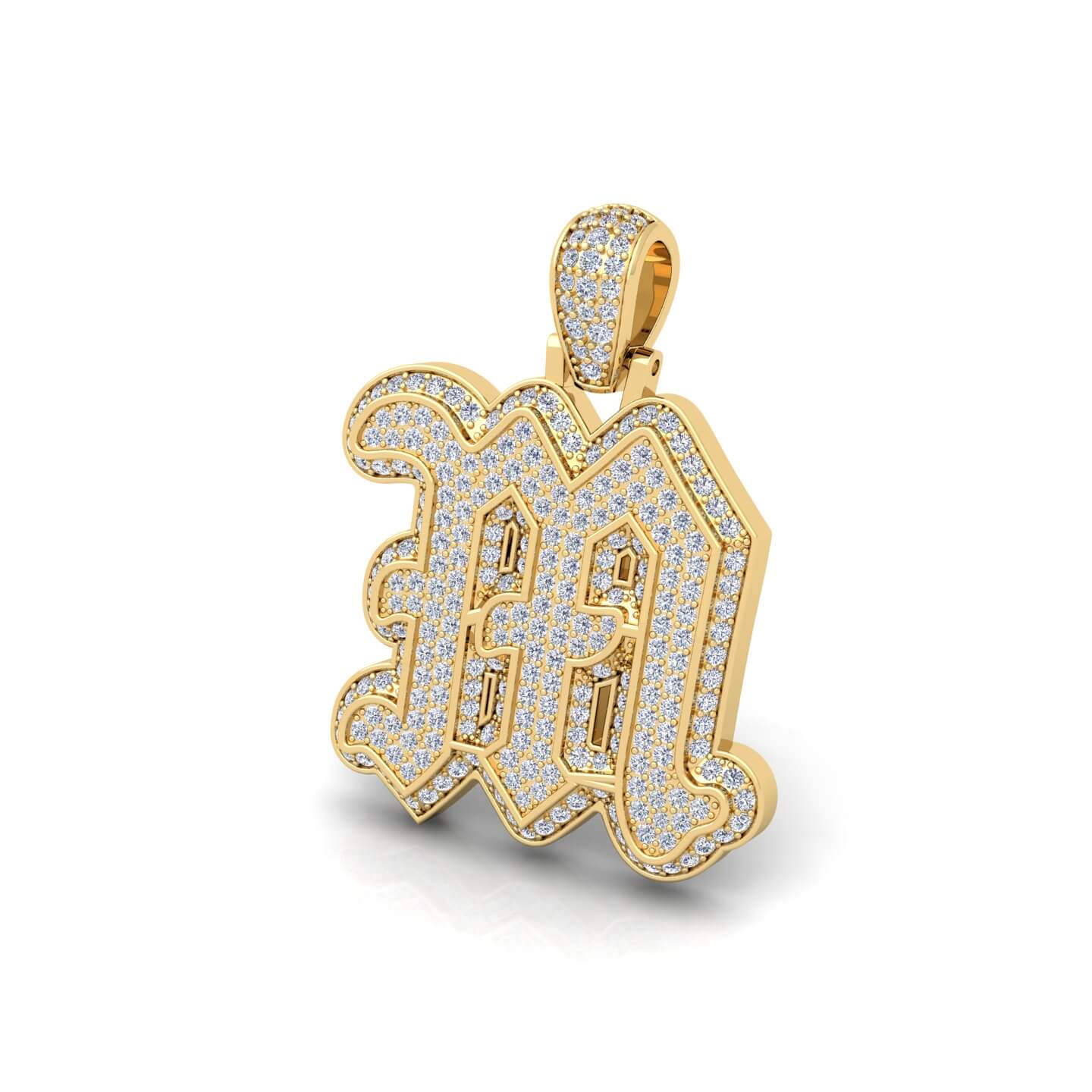 Gold Initial Pendant with Necklace