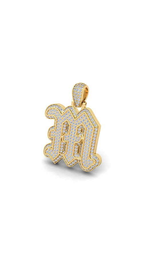 Gold Initial Pendant with Necklace