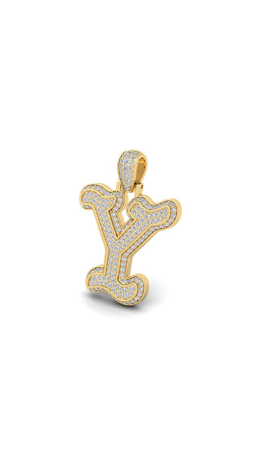 Gold Initial Pendant with Necklace