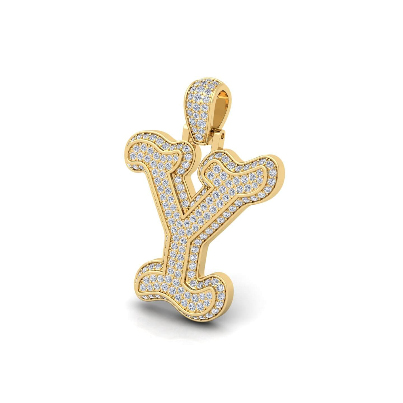 Gold Initial Pendant with Necklace
