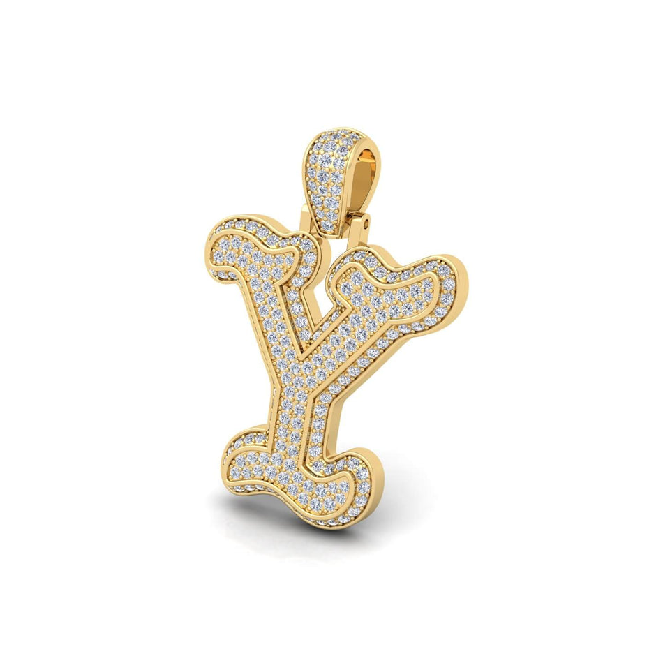 Gold Initial Pendant with Necklace