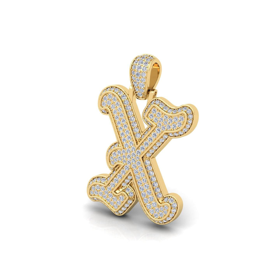 Gold Initial Pendant with Necklace