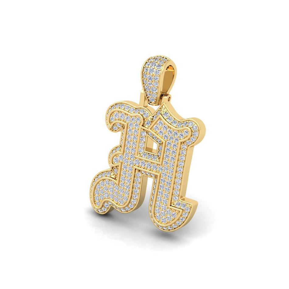 Gold Initial Pendant with Necklace