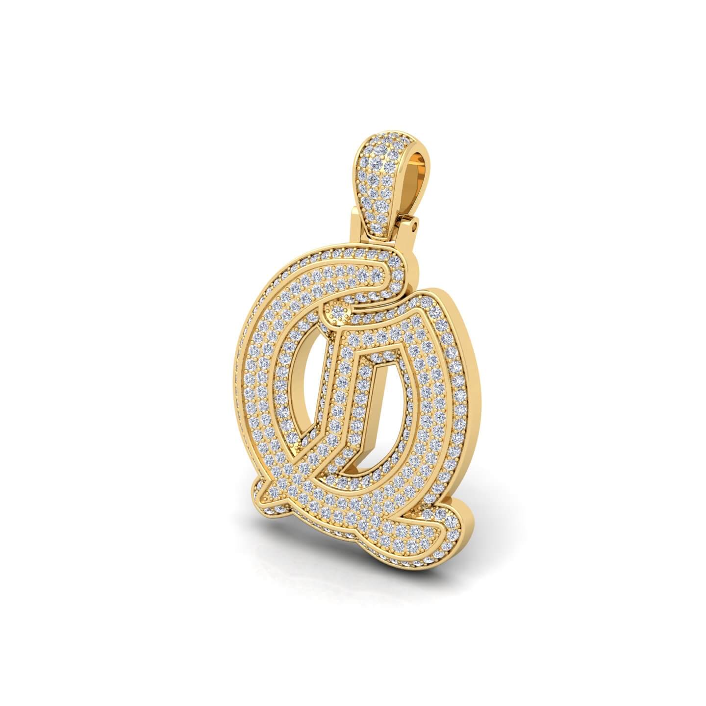 Gold Initial Pendant with Necklace