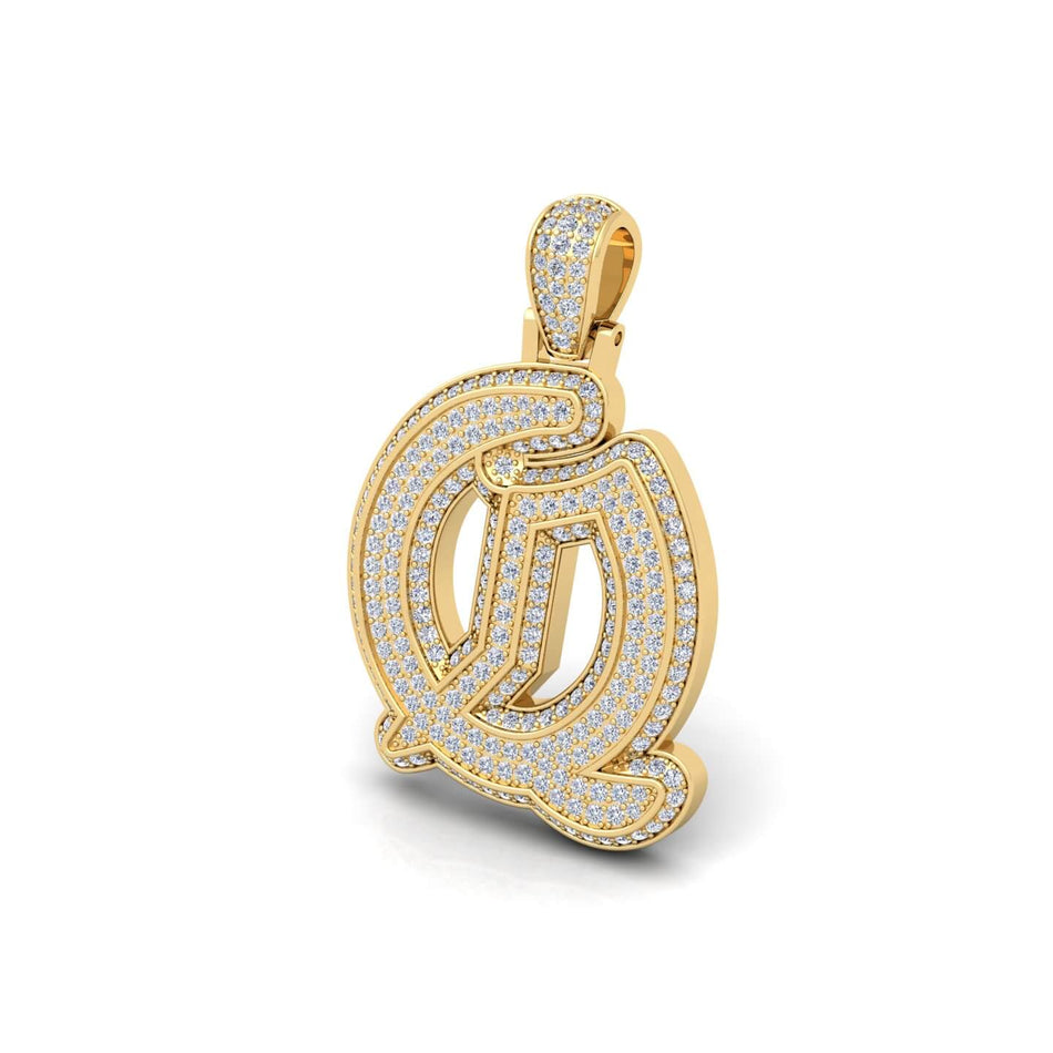 Gold Initial Pendant with Necklace