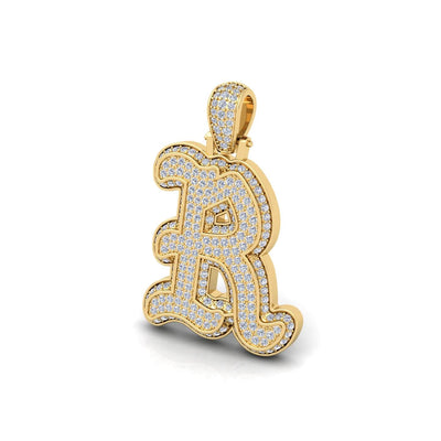 Gold Initial Pendant with Necklace