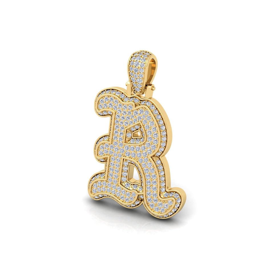 Gold Initial Pendant with Necklace