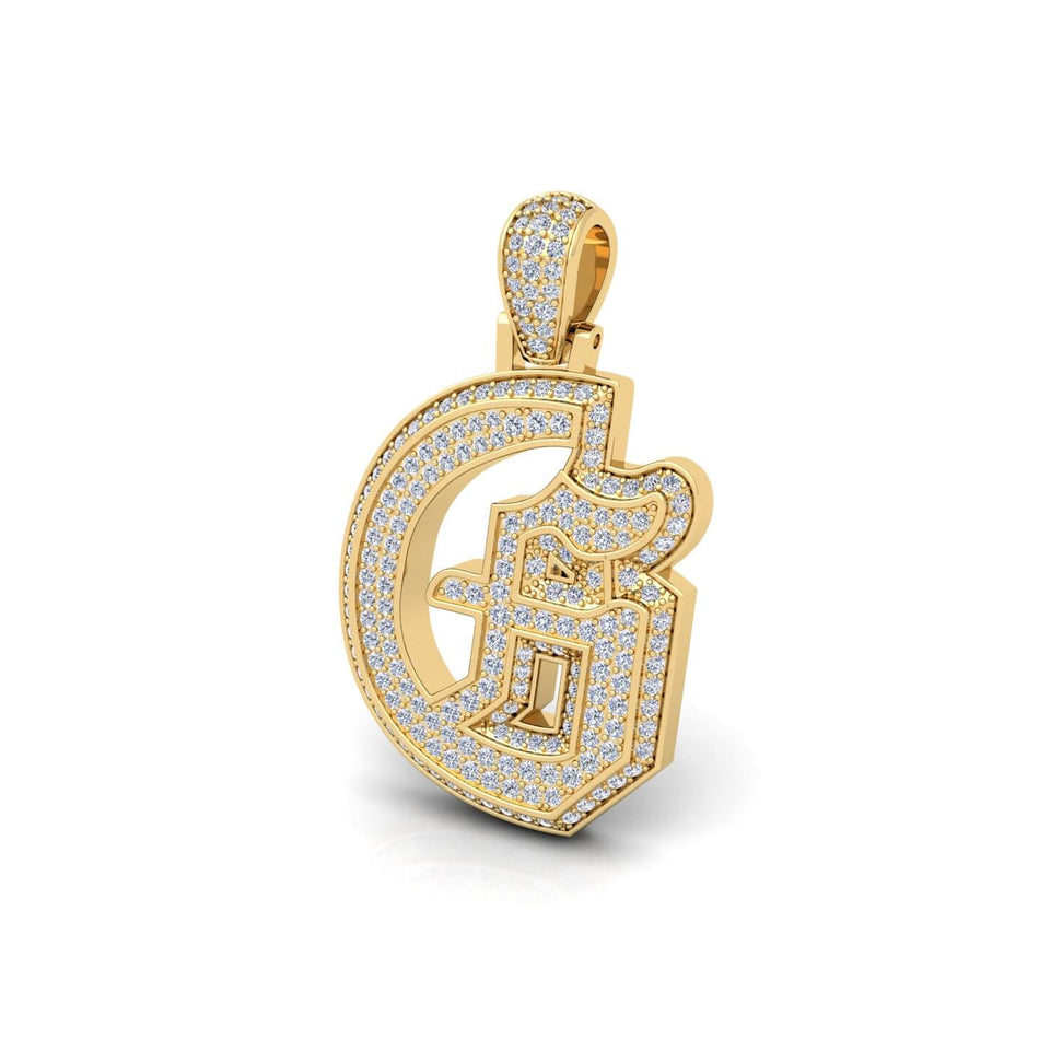 Gold Initial Pendant with Necklace