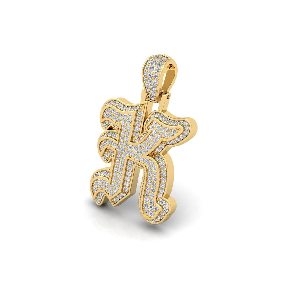 Gold Initial Pendant with Necklace