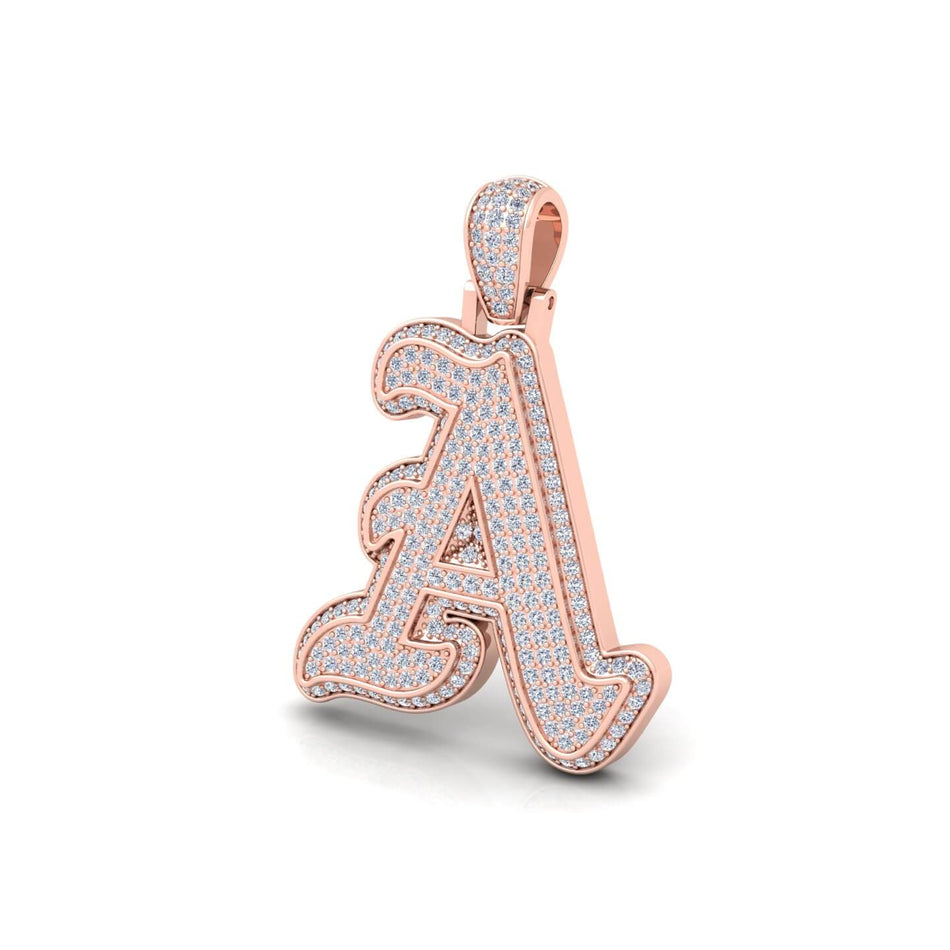 Rose Gold Initial Pendant with Necklace