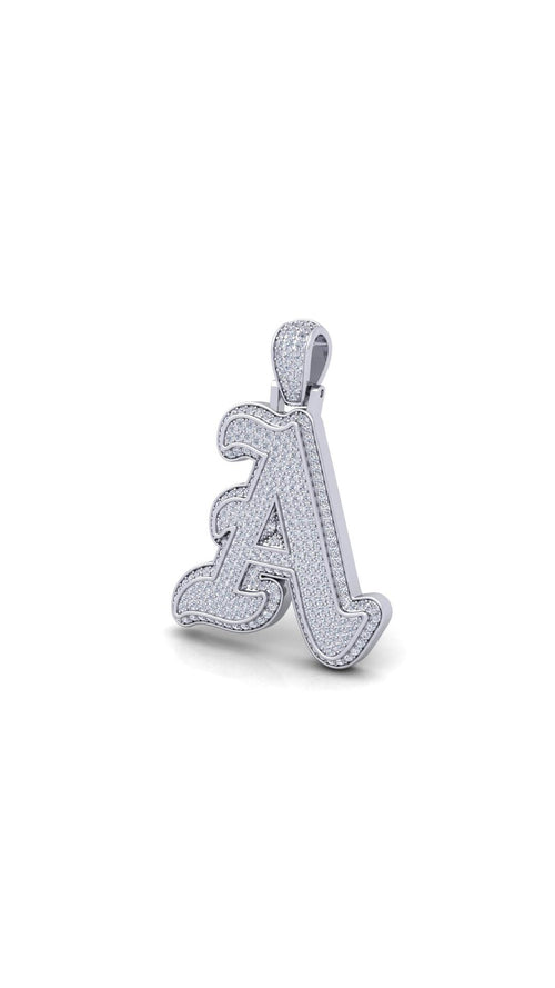 Silver Initial Pendant with Necklace