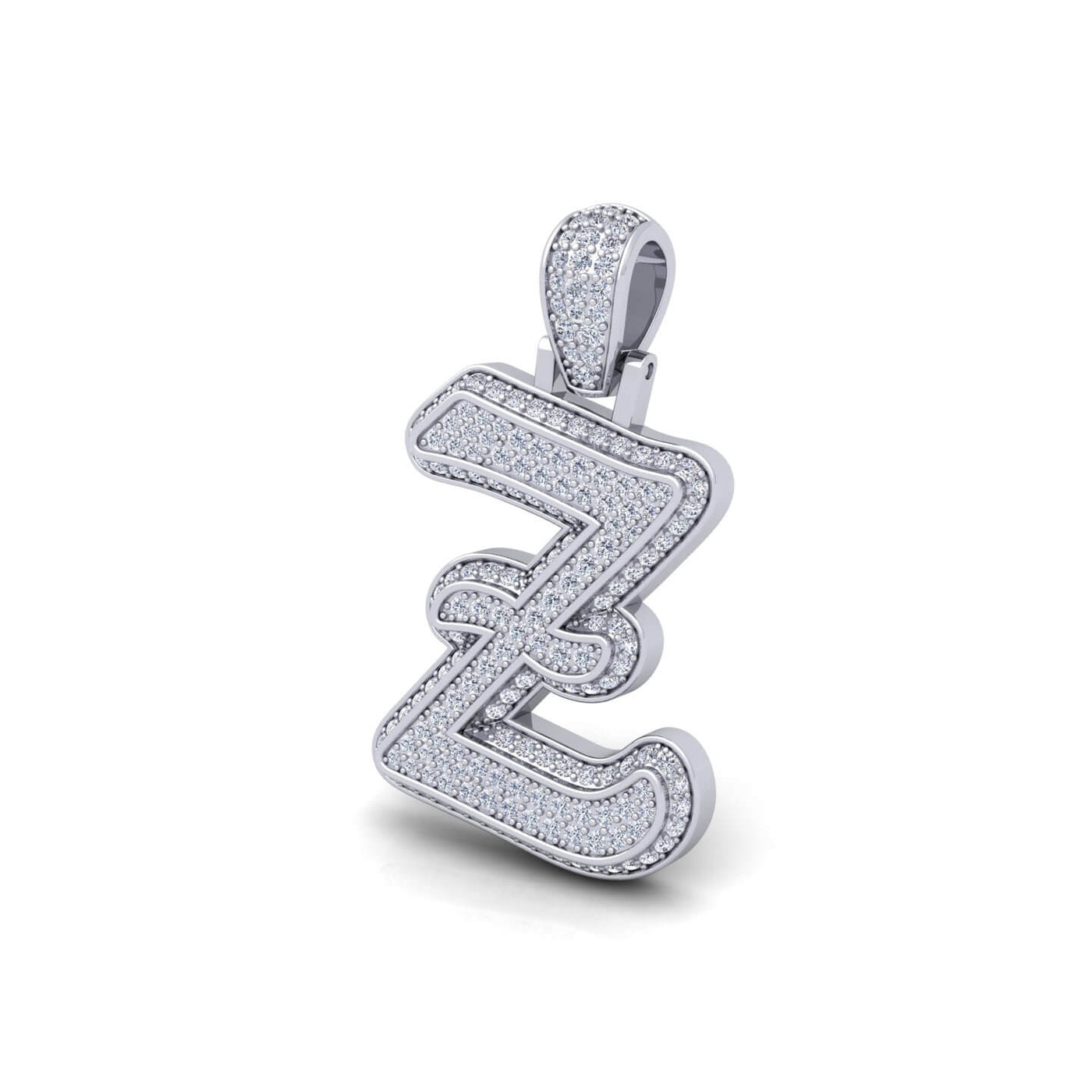 Silver Initial Pendant with Necklace