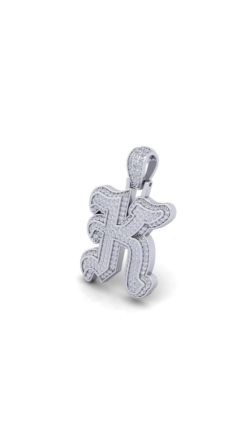 Silver Initial Pendant with Necklace