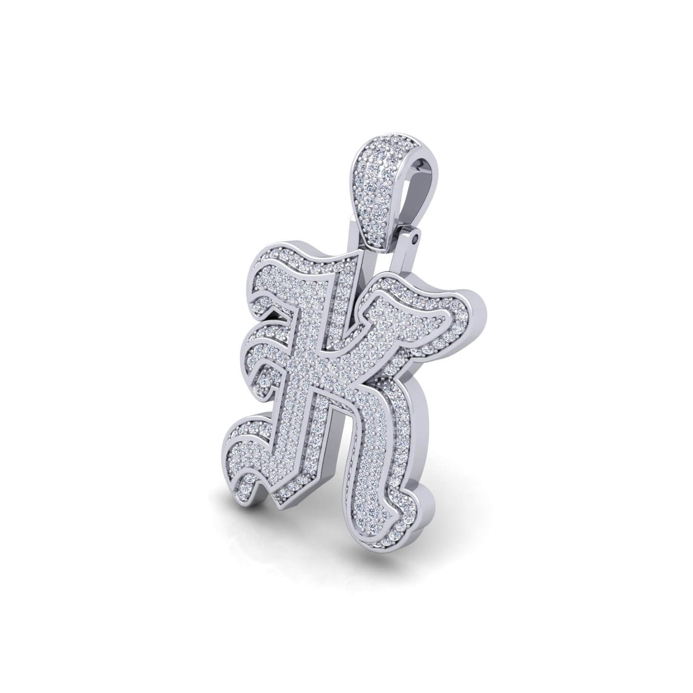 Silver Initial Pendant with Necklace