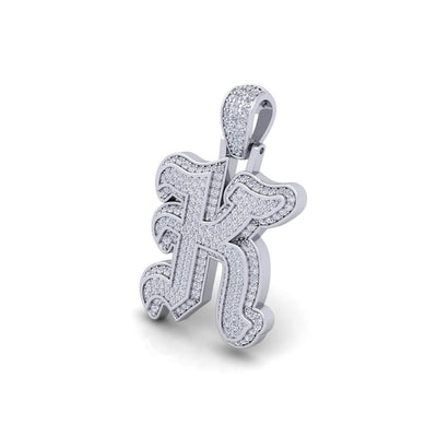 Silver Initial Pendant with Necklace