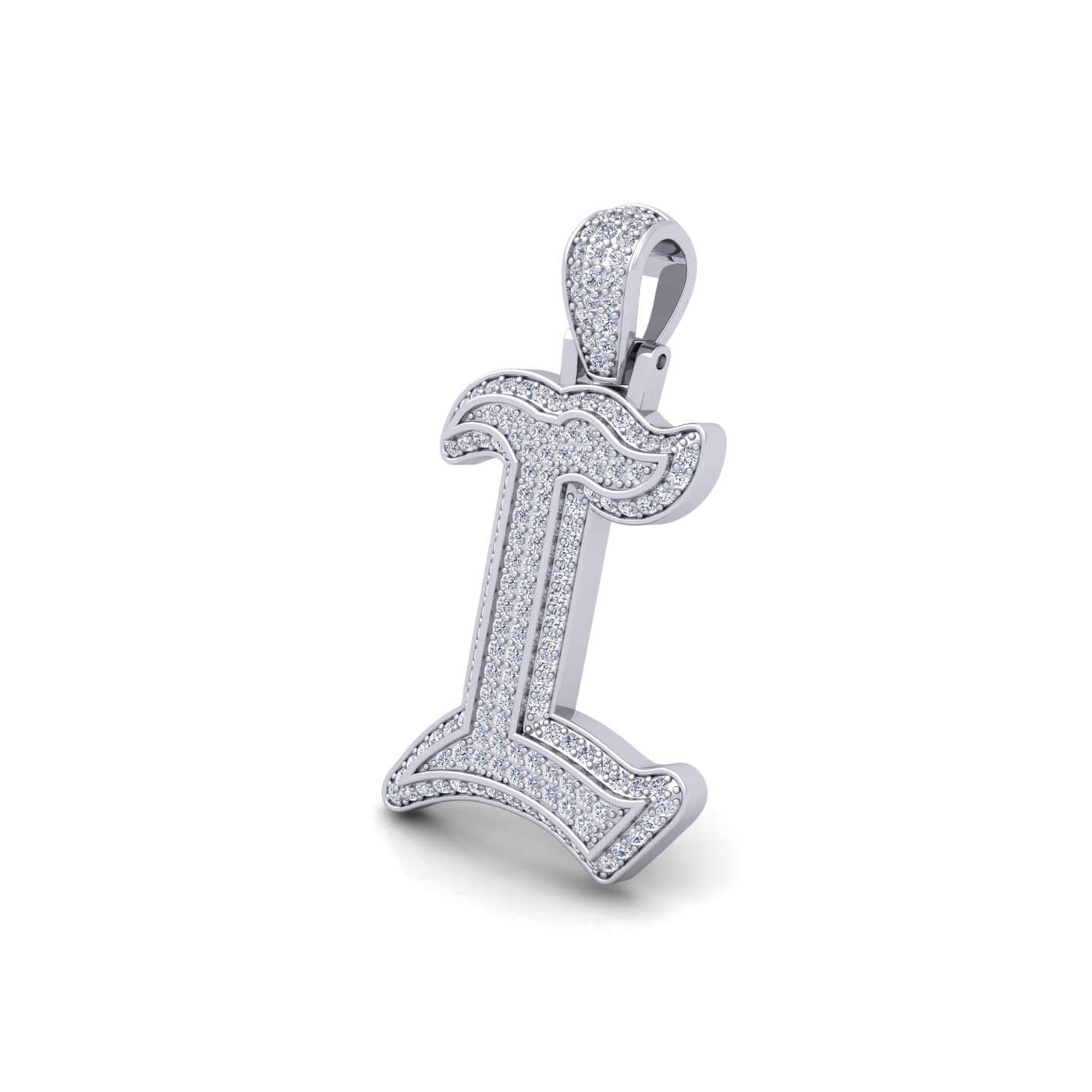 Silver Initial Pendant with Necklace