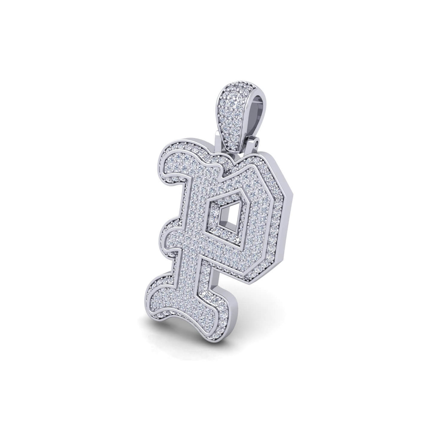 Silver Initial Pendant with Necklace