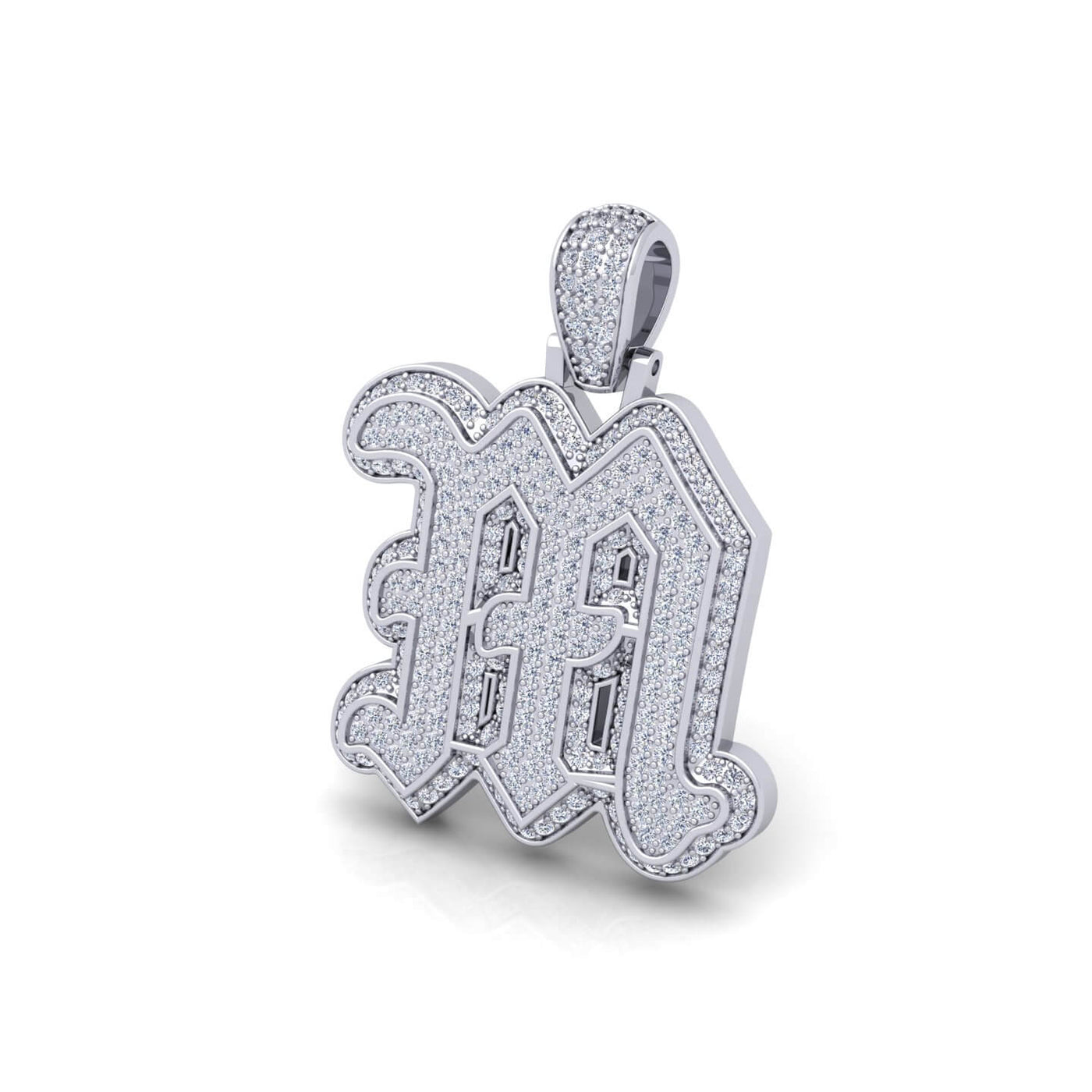 Silver Initial Pendant with Necklace