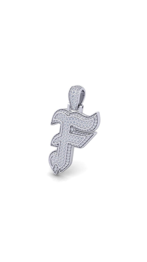 Silver Initial Pendant with Necklace