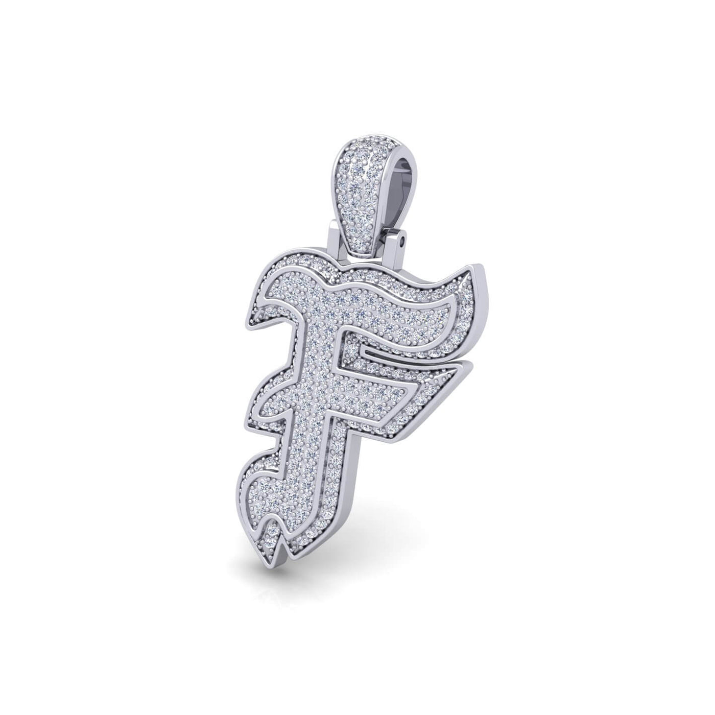 Silver Initial Pendant with Necklace