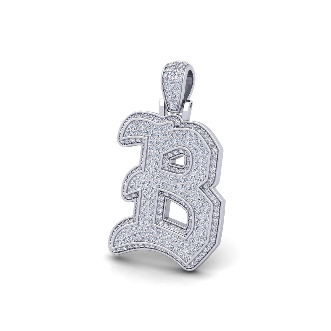 Silver Initial Pendant with Necklace