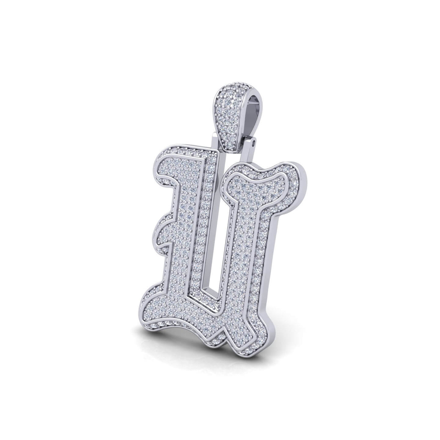 Silver Initial Pendant with Necklace