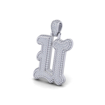 Silver Initial Pendant with Necklace