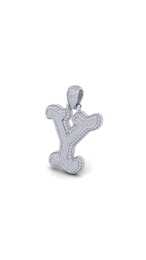 Silver Initial Pendant with Necklace