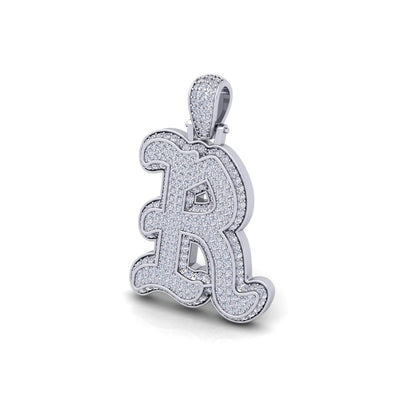 Silver Initial Pendant with Necklace