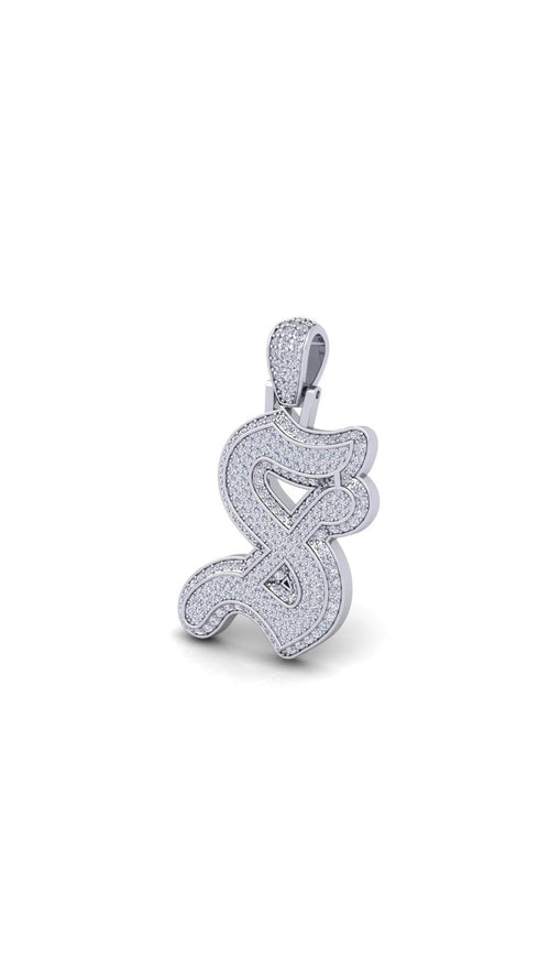 Silver Initial Pendant with Necklace