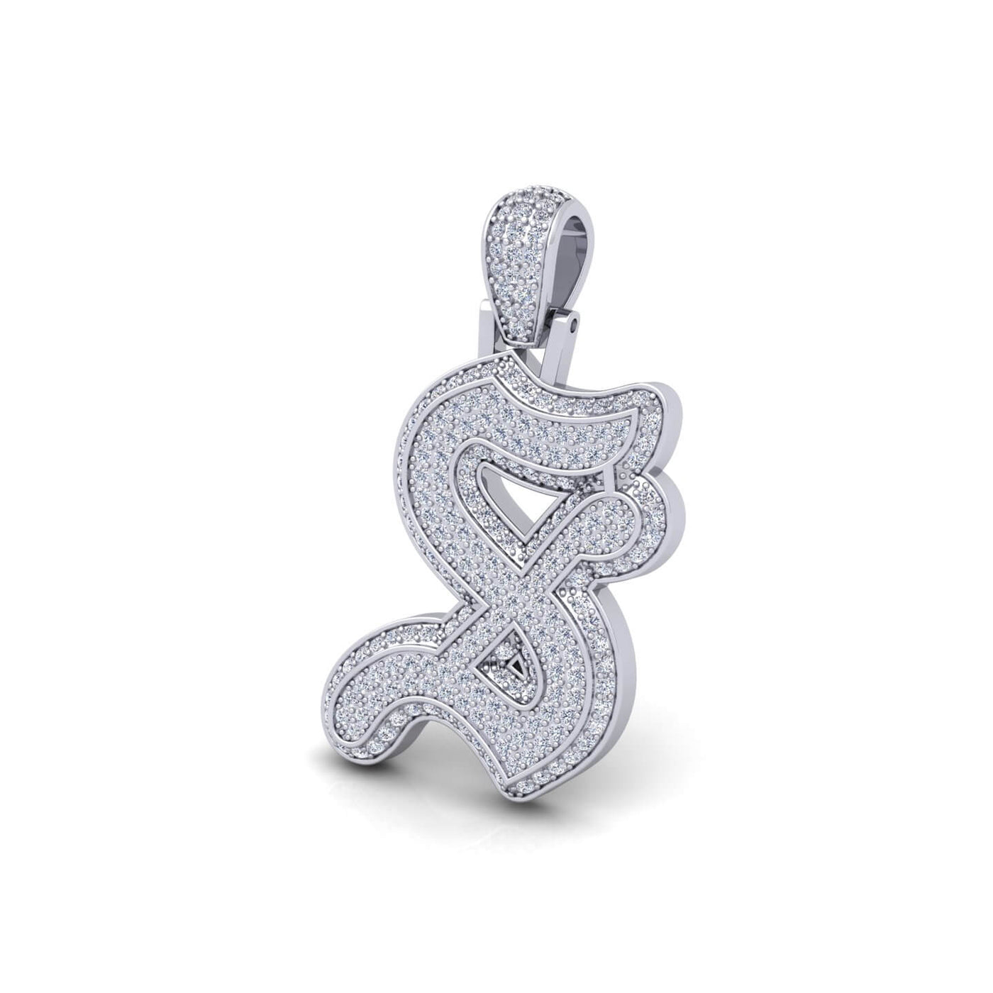 Silver Initial Pendant with Necklace