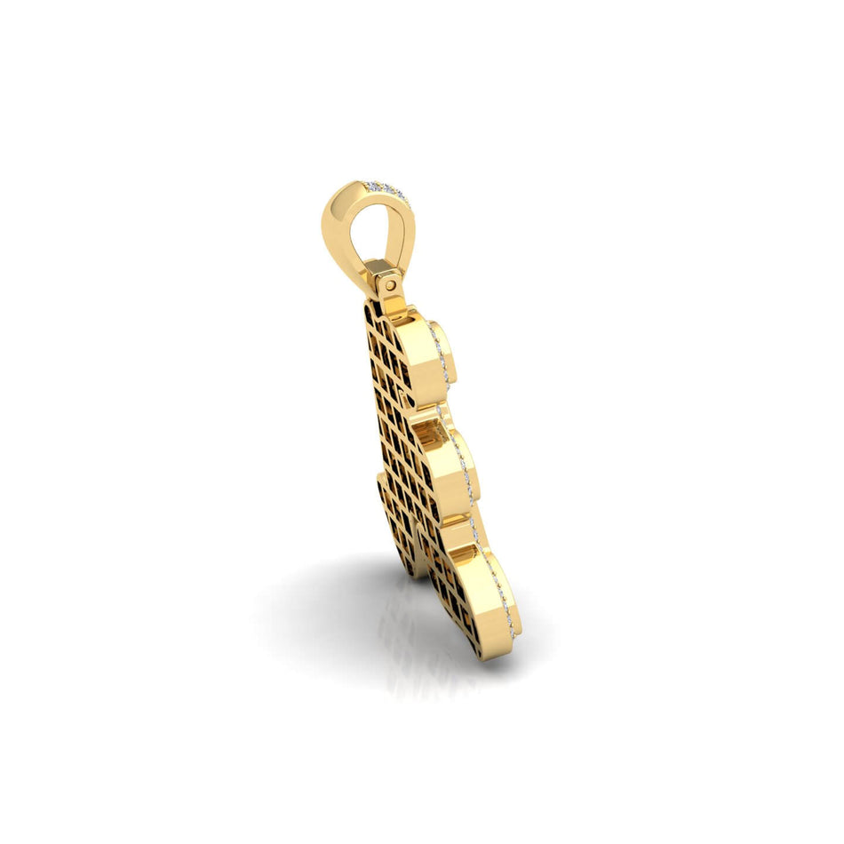 Gold Initial Pendant with Necklace