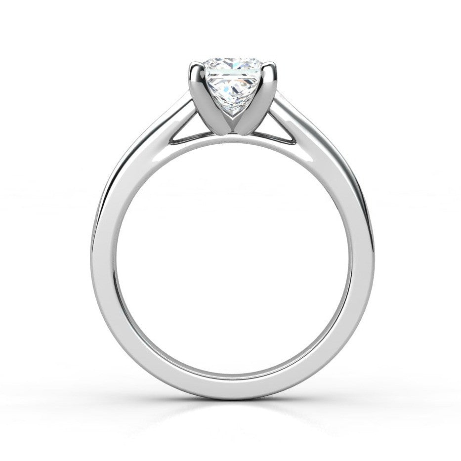 1.40CTW Princess Cut Diamond Ring 14KT White Gold