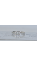 princess cut 14kt gold ring